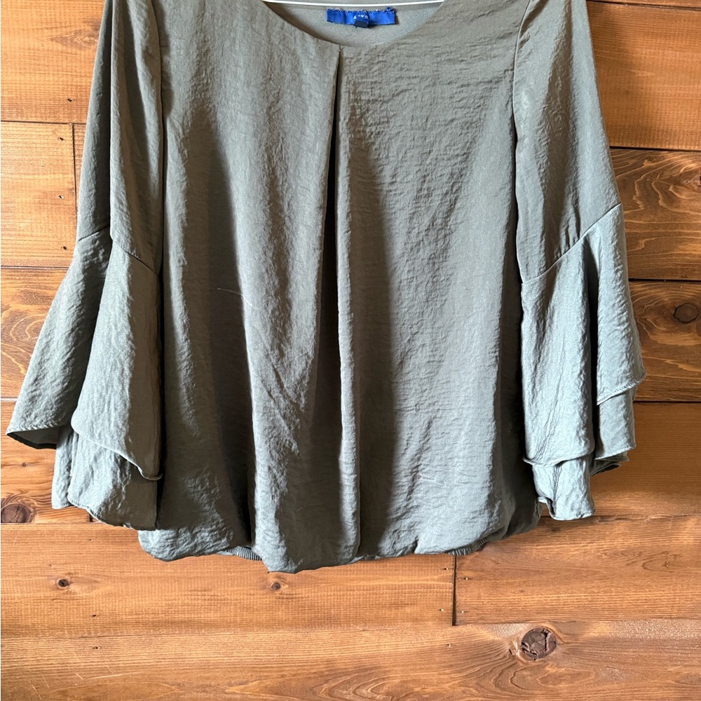 Elegant Olive Green Women's Top